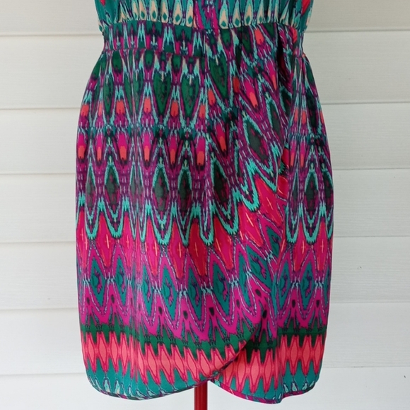 Charlie Jade Colorful Tulip Dress Sz L - Picture 3 of 12